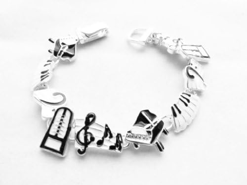 Icon Collection Silver - Plated Piano Musical Instrument Bracelet