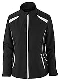 Ash City Women's New Tempo Jacket  Lightweight Recycled Polyester Jacket With Embossed Print X-Large Black w/ White