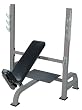 York Barbell STS Olympic Incline Bench with Gun racks - Silver