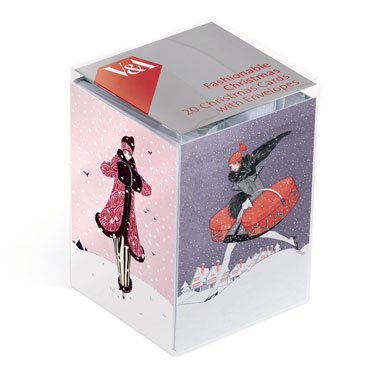 Art Deco Fashion Pack of 20 Christmas Cards (Mini Box)||RF10F