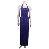 Formal Evening Gown. Halter Beaded Dress for Prom, Party, Homecoming by Sean Collection (8195)