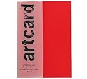 Paperchase 10 Sheets Of A4 Artcard. Bright Red Design
