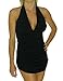 Magicsuit Solid Yvonne One Piece Halter Swim Dress Swimsuit Black 12