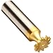 Niagara Cutter B555 Straight Tooth Shank Type Keyseat Cutter, High Speed Steel, TiN Coated, Round Shank, 5/8" Cutter Diameter, 10 Tooth, 3/32" Width