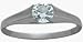 14 Karat White Gold Genuine Aquamarine March Baby Gemstone Ring