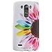 Fosmon MATT-DESIGN Rubberized Protective Hard Case for LG G3 [All carriers] - Retail Packaging (Colorful Sunflower)