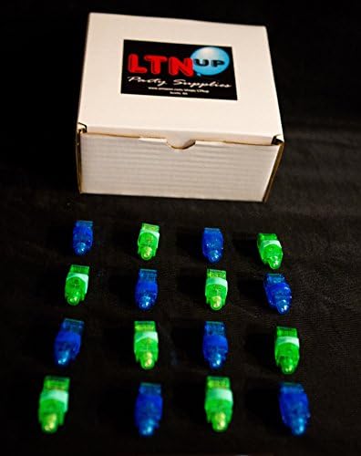 LED Seahawks Party Pack by LTNUP Party, 80 LED Finger lights (Blue &amp; Green) with 3 BONUS LED Shutter sunglasses, Light the Night Up with this awesome LED Party Pack!
