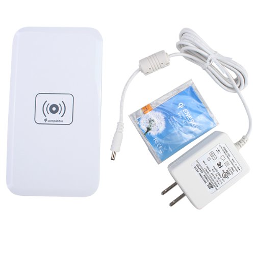 AGPtek® White QI Wireless Charger Pad for Samsung Galaxy S3 i9300 (receiver included), Nexus4, HTC8X, Droid DNA, Lumia920, Lumia810 AGPtek® White QI Wireless Charger Pad for Samsung Galaxy S3 i9300 (receiver included), Nexus4, HTC8X, Droid DNA, Lumia920, Lumia810