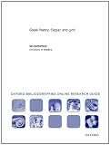 Greek Poetry: Elegiac and Lyric: Oxford Bibliographies Online Research Guide
