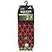 adidas Metro 4 Soccer Socks (1-Pair), Black/Solar Red/Semi Solar Slime/Solar Green Print, Medium