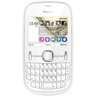 Nokia Asha 201 White Keyboard Unlocked GSM DualBand Bar Cell Phone