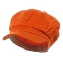 Cotton Elastic Newsboy Cap- Orange