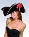 Black Buccaneer Pirate Hat with Red Bows
