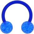Bioplast Electric Blue Glitter Circular Horse Shoe