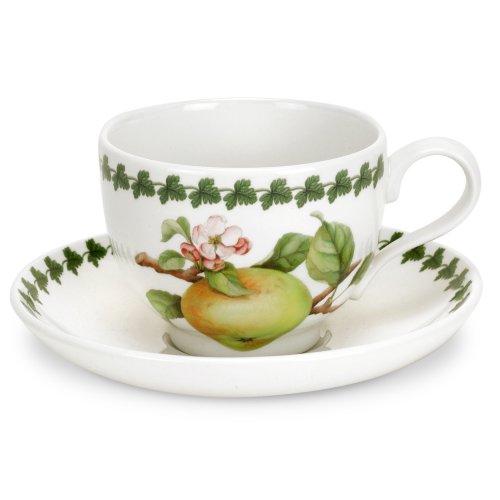 Portmeirion Apple Harvest Traditional Shape Teacup and Saucer, Set of 6