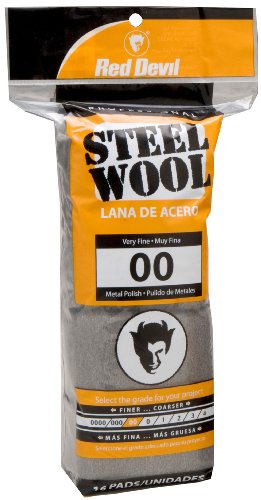Red Devil 0312 Steel Wool, 00 Very Fine, 16 Pads
