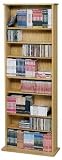 CD / DVD / VHS 500 Media Storage Floor Rack in Solid Oak Veneer
