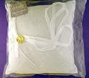 White & Silver Lace Bridal Wedding Ring Bearer Pillow