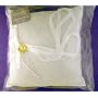 White & Silver Lace Bridal Wedding Ring Bearer Pillow
