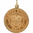 14Kt Yellow Gold Navy Insignia Medal Pendant