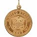 14Kt Yellow Gold Navy Insignia Medal Pendant