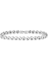 7.00 Ct Stunning White Round Cut Cubic Zirconia CZ 7" Tennis Bracelet