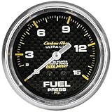 Auto Meter 4711 Carbon Fiber Mechanical Fuel Pressure Gauge
