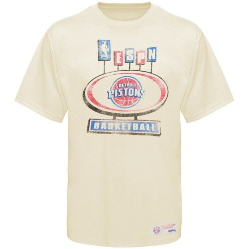 Cheap NBA Sportiqe-ESPN Detroit Pistons Cream Pancakes Distressed Premium T-shirt
