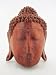 TETE de BOUDDHA sculptée en bois 20CM art asie NEUF