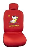 Snoopy Chair Low Back Bucket Seat Covers - Black