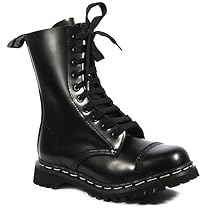 Hot Sale ROCKY-10, Lace-Up Ankle Boots, Black Leather 11M