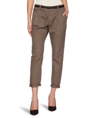 edc by ESPRIT Damen Hose Normaler Bund, N4B125, Gr. 44 (Short - 30 Inch L&auml;nge), Braun (cho Preisvergleich