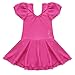 TiaoBug Girls Ballet Tutu Dance Costume Dress Kids Gymnastics Leotard Skirt Size 5-6 Rose