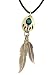 Designed by Artist Lita Shorty: Sterling-silver Navajo Bear Paw and turquoise pendant-necklace W/Feather 16 inch picture
