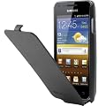 Samsung ETUISMI9070 Etui � rabat en cuir pour Samsung Galaxy S Advance I9070 Noir