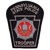 USA Emergency Services Embroidered Iron on Patch - 50 State Police Collection - Pennsylvania State Police Trooper Applique