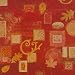 Spielwaren : Scrapbooking Papier 'rote collage', 1 Stk.