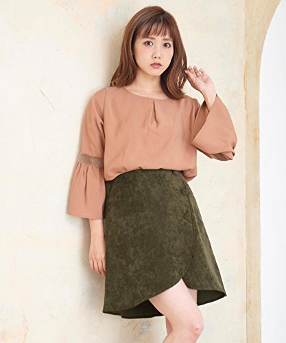 (マジェスティックレゴン) MAJESTIC LEGON 【Ray10月号掲載】起毛巻き風Aラインスカート