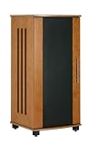 51.1-Inch Tall A/V Cabinet Rack in Black Ash/Black Screen