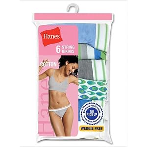 Buy Hanes Ladies Cotton String Bikini by Hanes