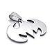 TEMEGO Jewelry Mens Stainless Steel Vintage Pendant Gothic Batman Symbol Necklace, Silver