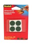 3M Scotch 756ES Self-Stick Felt Pads 3/4-Inch Green, 6-Pack