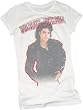 "Bad" Album Self-Faded -- Michael Jackson Crop Sleeve Fitted Juniors T-Shirt