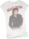 Bad Album Self-Faded -- Michael Jackson Crop Sleeve Fitted Juniors T-Shirt
