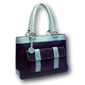 Susanne Maddux Blue Cosmo Tote / Designer Diaper Bag