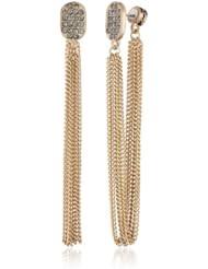 Kenneth Cole New York "Pave Splash" Pave Oval Multi-Chain Linear Drop Earrings