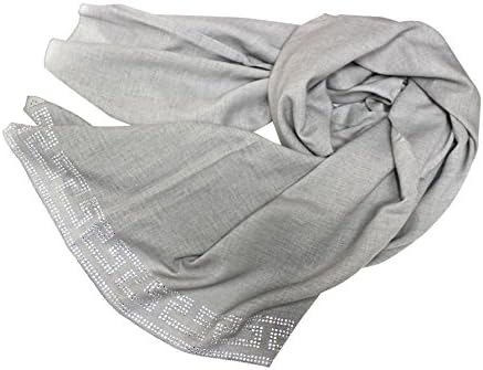 The Twelve Stylish Design Hijab Scarf Series Latticed Print on Pastel Tone (Gray)