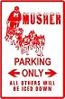 MUSHER PARKING dog sled race team NEW sign