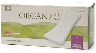 New - Organyc Cotton Flat Panty Liners - 24 Pack