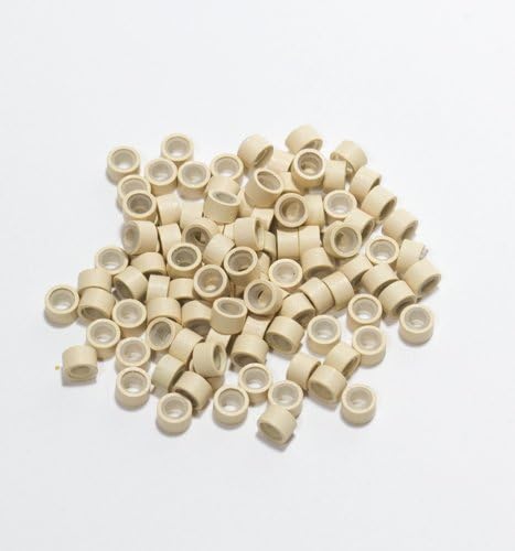 100 pcs Blonde Micro Rings for I-Tip (Stick Tip) Hair Extensions